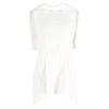draped mini dress in white cotton