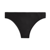 ribbed high rise cheeky bikini bottom in black