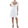 womens square neck short mini dress