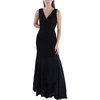 womens crepe v-neck evening dress