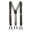 men's 1.375 inch wide camouflage print double clip-end suspenders