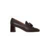 women's kilt heel in chocolate leather