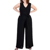 plus womens v neck one piece jumpsuit