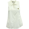 bee sleeveless shirt top in white cotton