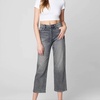 the bazter ribcage straight leg wake up jeans in wake up grey