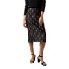 aurora skirt in black magenta hummingbird matelassé
