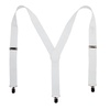 elastic solid white clip-end suspenders