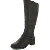 jewel womens faux-leather tall knee-high boots