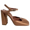 charlotte pumps in brown satin