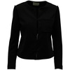 full-length sleeves jacket in black wool