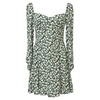 floral-print mochi mini dress in green viscose