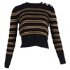 striped sweater in black wool