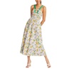womens gathered cotton midi dress