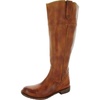 womens zipper leather knee-high boots