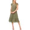 womens ruffled polyester midi dress