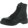 zahara womens zip up lug sole combat & lace-up boots