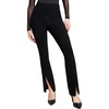 petites womens high rise split hem flared pants