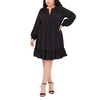 plus womens metallic knee-length babydoll dress