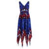 annabella pleated print midi dress in multicolor polyester