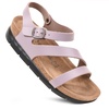 - ares comfortable memory foam leather platform sandals with arch support