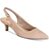 scarlett womens leather kitten heel slingback heels