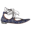 christy ballet flats in floral navy blue leather