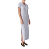 pique with wash short sleeve polo dress in skyflower