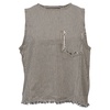 denim pinstripe crop top in white cotton