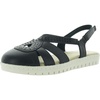 womens buckle manmade flatform sandals