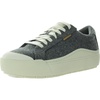 womens leather trim man made slip-on sneakers