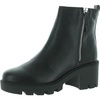 nicola womens faux leather lug sole motorcycle boots