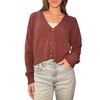 kimmy button down cardigan in garnet