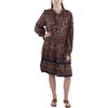 womens aztec print knee length babydoll dress