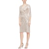 womens sequined knot front cocktail and party dress