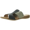 womens ribbed slide sandals