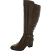 uptown womens extra wide calf faux leather knee-high boots