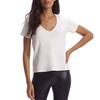 cloud short sleeve v-neck tee in white