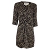 erika twisted printed mini dress in black viscose