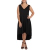 plus womens hi-lo sleeveless shirtdress