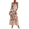 hayden womens ruffled v-neck fit & flare dress