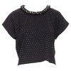 crystal rhinestone chain embellished crop tshirt