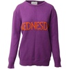 wednesday patch sweater in violet wool