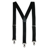 men's elastic solid color suspender with metal swivel hook clip end