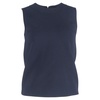 visible stitch details tank top in navy blue viscose