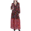 womens floral v-neck maxi dress