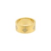 tarnish resistant 18k gold plated crystal clover band ring