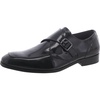 tenzy mens leather single monk shoes