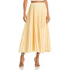 womens high rise midi pleated skirt