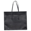 laser cut totebag in black leather
