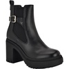 fayth womens stretch faux leather ankle boots